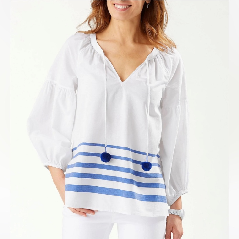 Tommy Bahama Pom striped top